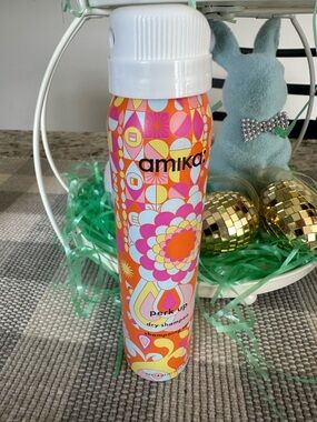 amika Dry Shampoo in Orange & Pink Retro Floral Can